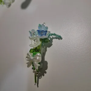 Blue Serenity Floral Brooch