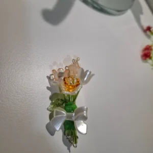 Flower Mini Bouquet Fridge magnet - Apricot Bloom